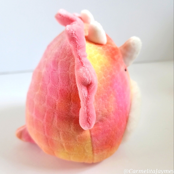 TRINITY 🦖 Pink Tie Dyed Triceratops Original Squishmallows by Kelly Toy ☆》NWT《☆ - Picture 7 of 7